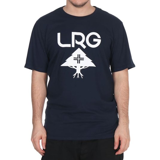 Camiseta Lrg Stack Logo Azul Marinho