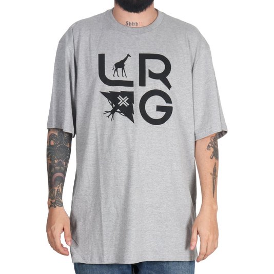 Camiseta Lrg Stay Stacked Size Cinza Mescla