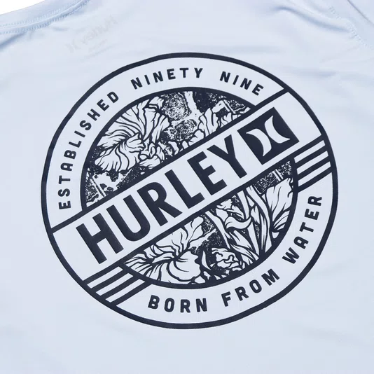 Camiseta Lycra Hurley M/L Sticker Azul Claro