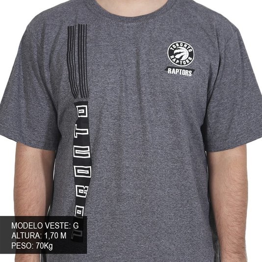 Camiseta Nba Toronto Raptors  Cinza Mescla Escuro