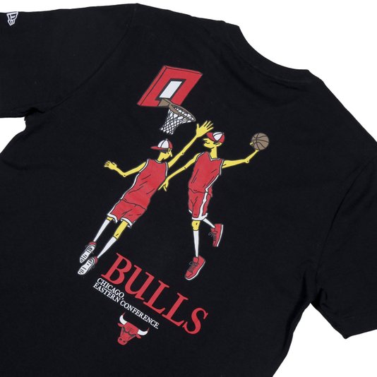 Camiseta New Era Freestyle Chicago Bulls Preto
