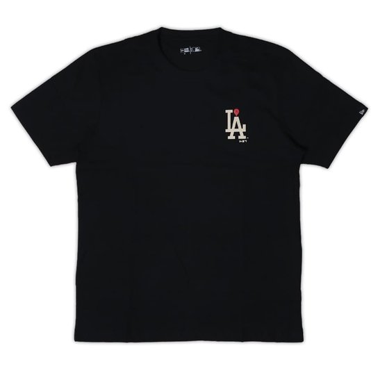 Camiseta New Era Mlb Los Angeles Dodgers Core Preto
