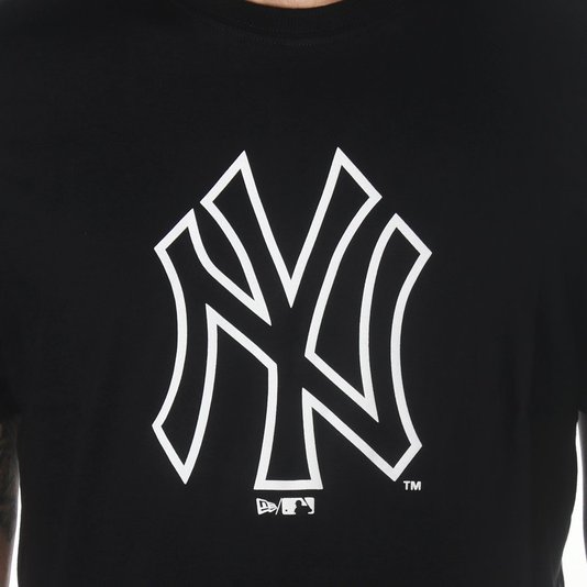 Camiseta New Era New York Logo NY Major League Baseball Preto