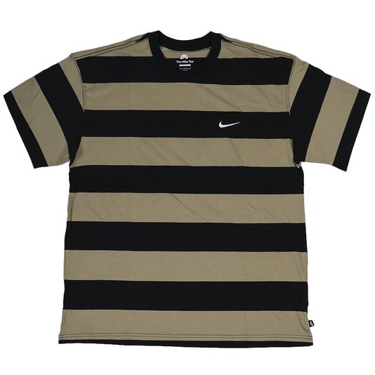 Camiseta Nike Sb Strip Listra Preto/Cáqui
