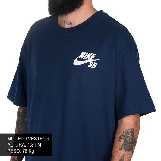 Camiseta Nike Sb Tee Logo Azul Marinho