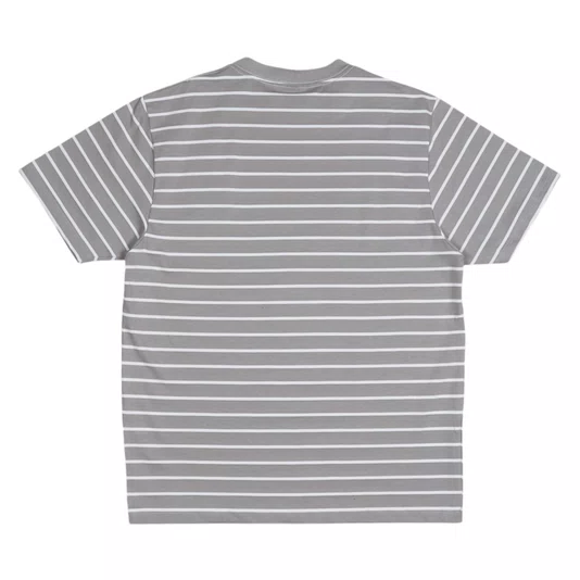 Camiseta Plano C. Listrada Cinza/Branco