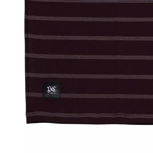 Camiseta Plano C. Listrada Label Bordo