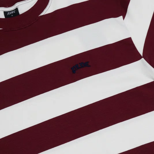 Camiseta Plano C. Listrada Plnc Bordo/Creme