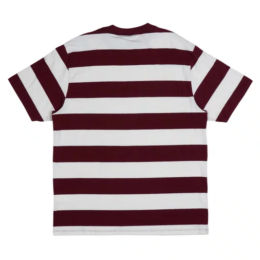 Camiseta Plano C. Listrada Plnc Bordo/Creme