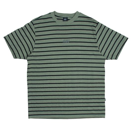 Camiseta Plano C. Stripe Logo Verde/Preto