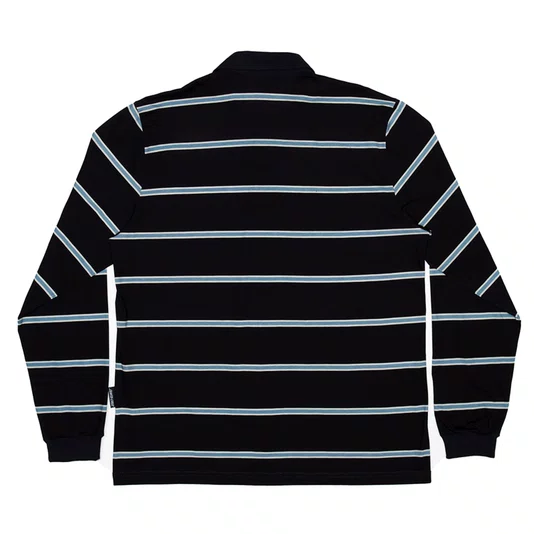 Camiseta Polo Santa Cruz Especial Mini Hand Stripe Preto/Azul