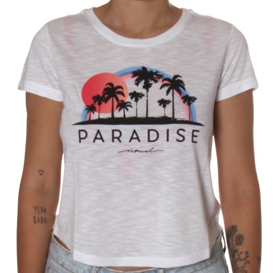 Camiseta Rip Curl Paradise Palms Branco