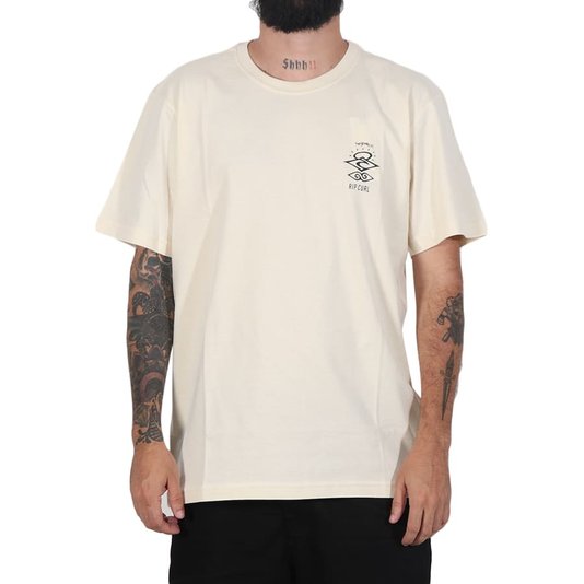 Camiseta Rip Curl Search Essential Off White