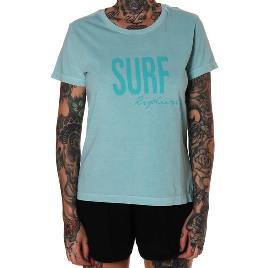 Camiseta Rip Curl Washed Surf Feminina Azul