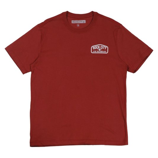 Camiseta Rock City 100% Skateboard Terracota Camiseta Rock City 100% Skateboard Terracota