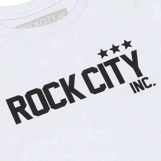 Camiseta Rock City 3 Estrelas Juvenil Branco