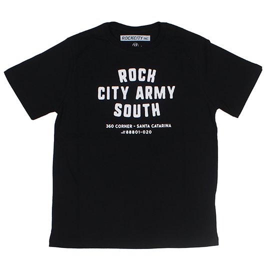 Camiseta Rock City 360 Corner Infanto - Juvenil Preto