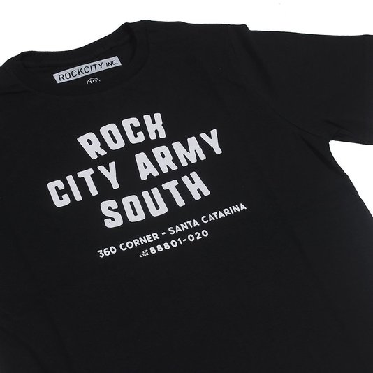 Camiseta Rock City 360 Corner Infanto - Juvenil Preto