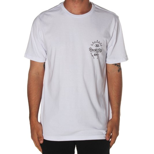 Camiseta Rock City Army 360 Clean Branco/Preto