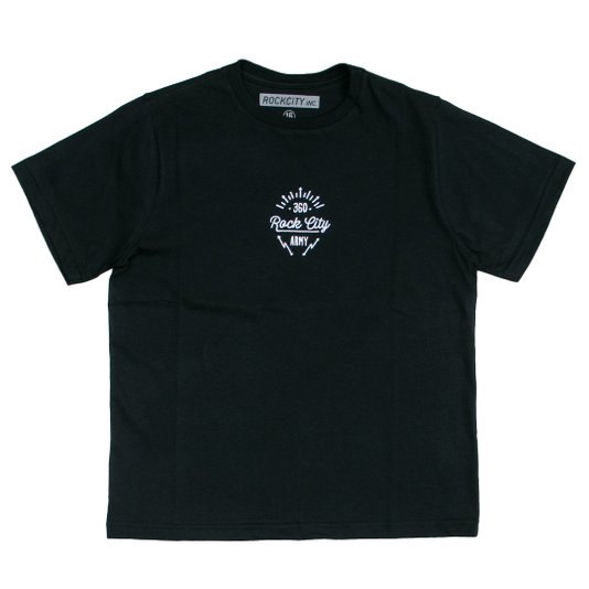 Camiseta Rock City Army 360 Juvenil Preto