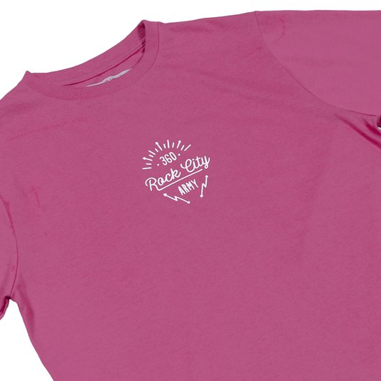 Camiseta Rock City Army 360 Juvenil Rosa