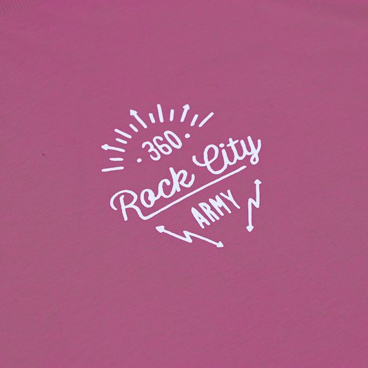 Camiseta Rock City Army 360 Juvenil Rosa