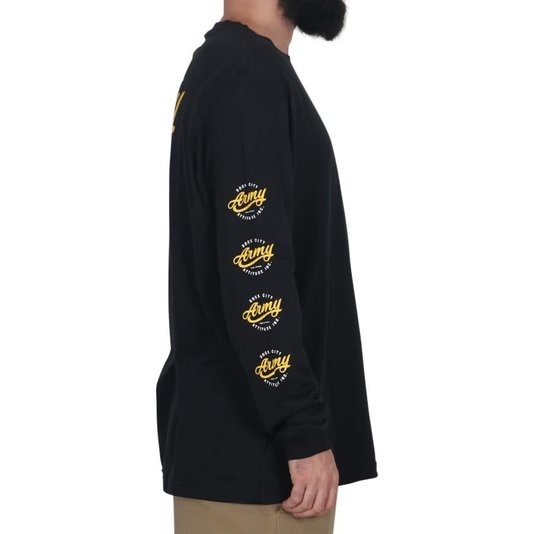 Camiseta Rock City Army Attitude Inc. M/L Preto/Amarelo