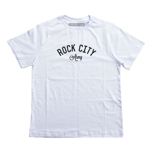 Camiseta Rock City Army Juvenil Branco