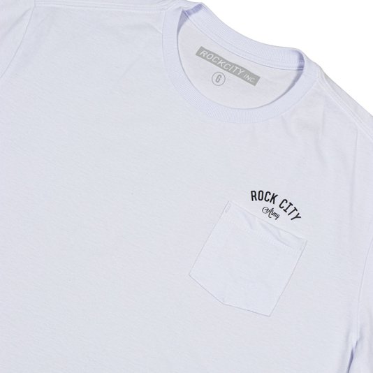 Camiseta Rock City Army Pocket Branco