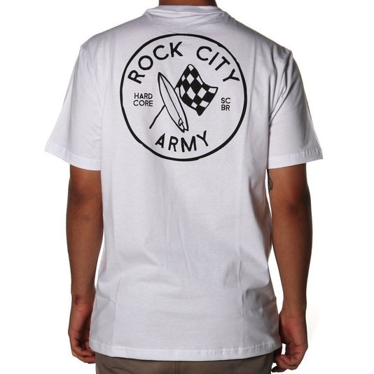Camiseta Rock City Army Surf Branco