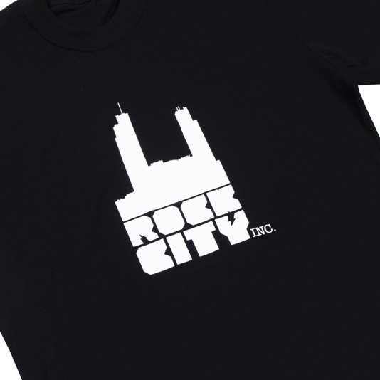 Camiseta Rock City Basic Logo Nac. Preto/Branco