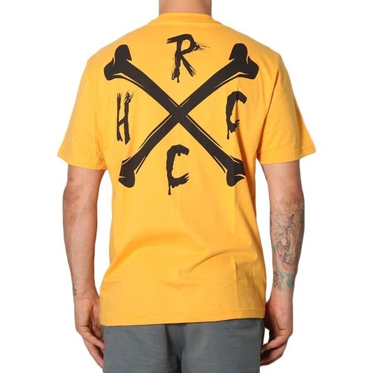 Camiseta Rock City Bones Amarelo
