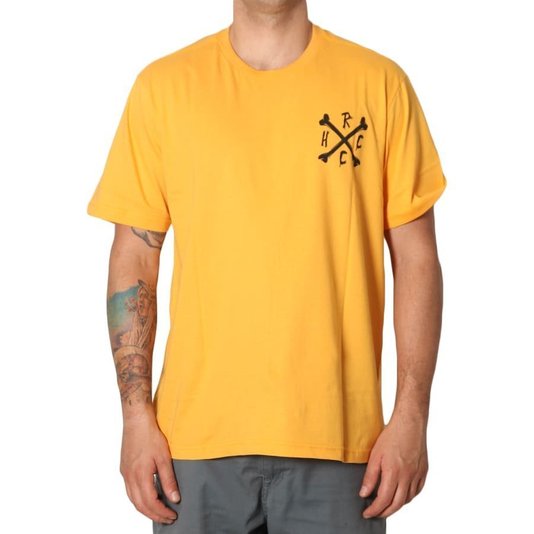 Camiseta Rock City Bones Amarelo