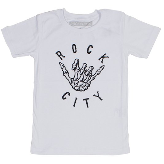 Camiseta Rock City Hang Loose Infantil Branco