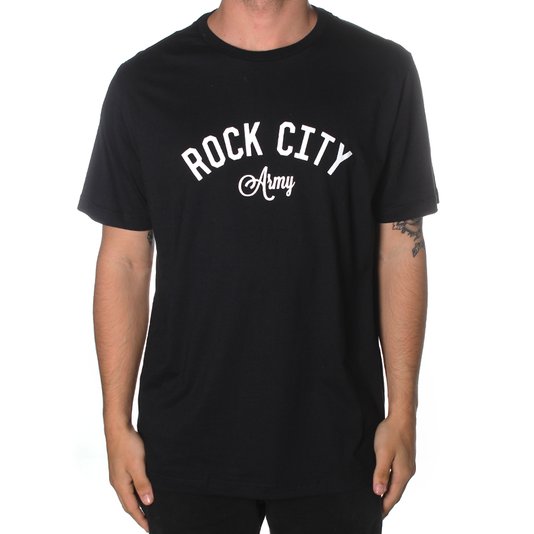 Camiseta Rock City Lettring Preto