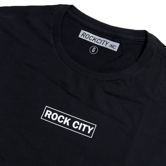 Camiseta Rock City Logo Box M/L Preto