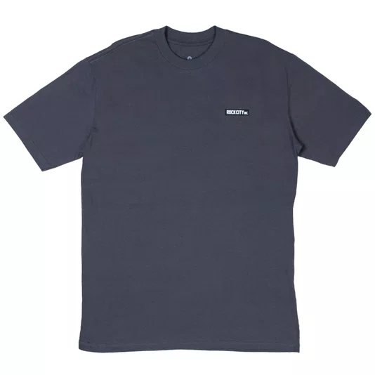Camiseta Rock City Logo Rubberized Cinza Chumbo