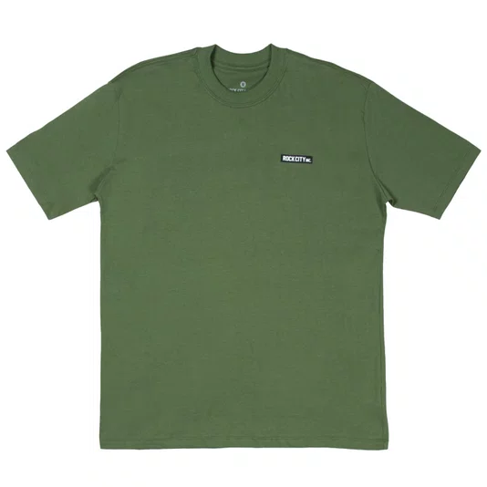 Camiseta Rock City Logo Rubberized Verde Claro