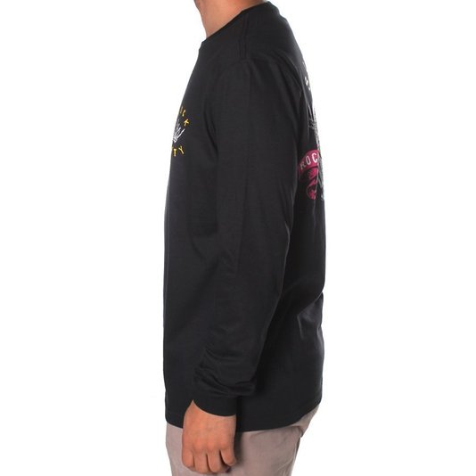Camiseta Rock City Manga Longa Summer Times Preto