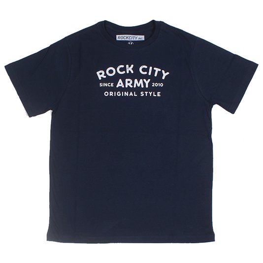 Camiseta Rock City Original Style Infanto - Juvenil Azul Marinho