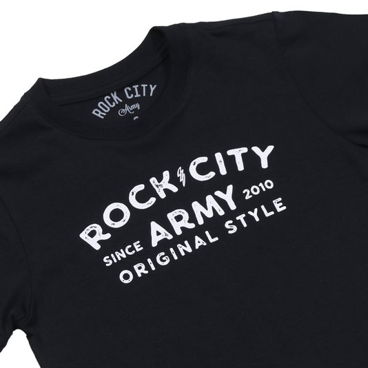 Camiseta Rock City Original Style Infantil Preto