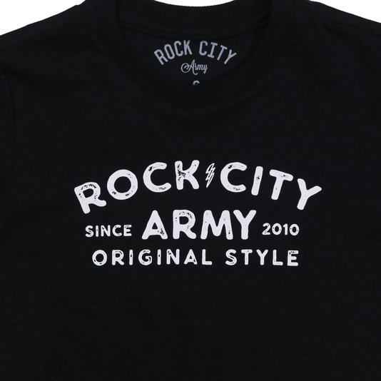 Camiseta Rock City Original Style Infantil Preto