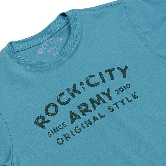 Camiseta Rock City Original Style Juvenil Azul