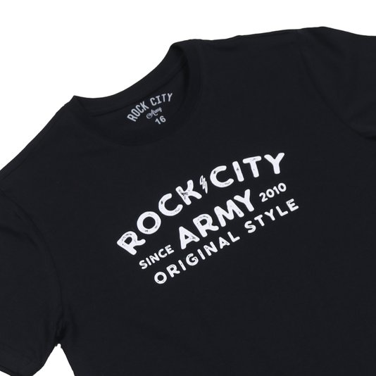 Camiseta Rock City Original Style Juvenil Preto