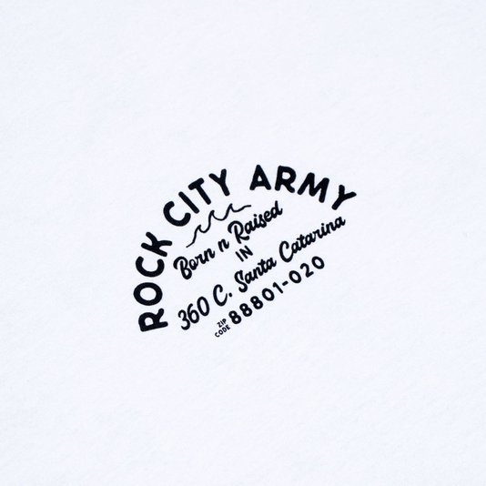Camiseta Rock City Regular Born N Raised Branco