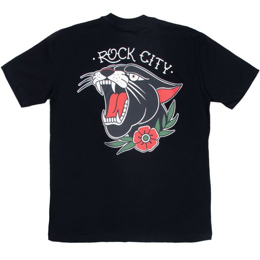 Camiseta Rock City Relax Pantera Preto