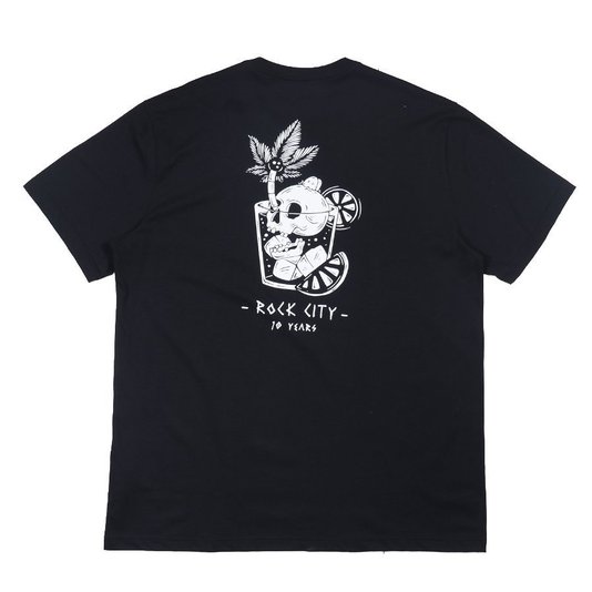 Camiseta Rock City Tequila Sunrise Marco Iglesias Preto