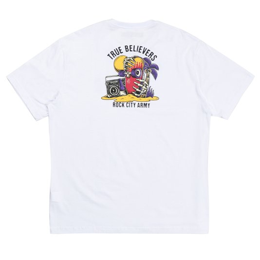 Camiseta Rock City True Believers Indo 4 Branco