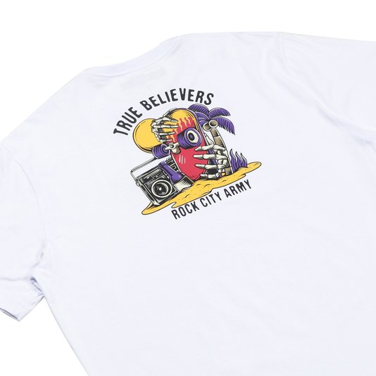Camiseta Rock City True Believers Indo 4 Branco