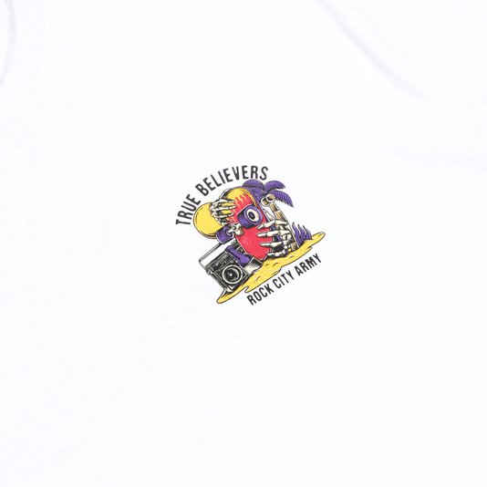 Camiseta Rock City True Believers Indo 4 Branco